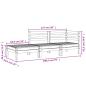 Preview: Gartensofa 3-Sitzer Massivholz Douglasie