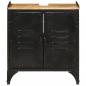 Preview: Waschbeckenunterschrank 55x35x60 cm Eisen und Massivholz Mango
