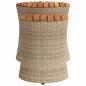 Preview: Garten-Beistelltische 2 Stk. mit Holzplatte Beige Poly Rattan