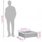 Preview: Gartentisch Schwarz 70x70x25 cm Rattan und Akazienholz