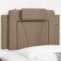 Preview: ARDEBO.de - Kopfteil-Kissen Cappuccino-Braun 90 cm Kunstleder