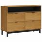 Preview: Schubladenschrank FLAM 110x40x80 cm Massivholz Kiefer
