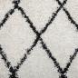 Preview: Teppich Shaggy Hochflor Modern Creme und Schwarz 80x150 cm