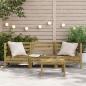 Preview: ARDEBO.de - Gartensofa 3-Sitzer Kiefernholz Imprägniert