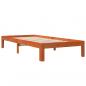 Preview: Massivholzbett ohne Matratze Wachsbraun 75x190 cm Kiefernholz