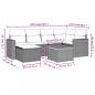 Preview: 7-tlg. Garten-Sofagarnitur mit Kissen Beige Poly Rattan