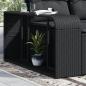Preview: ARDEBO.de - Outdoor-Regale 2 Stk. Schwarz Poly Rattan