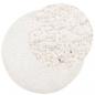 Preview: Teppich Shaggy Hochflor Modern Creme Ø 120 cm