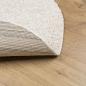 Preview: Teppich Shaggy Hochflor Modern Creme Ø 120 cm