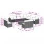 Preview: 14-tlg. Garten-Sofagarnitur mit Kissen Schwarz Poly Rattan