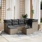 Preview: ARDEBO.de - 7-tlg. Garten-Sofagarnitur mit Kissen Grau Poly Rattan