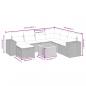 Preview: 8-tlg. Garten-Sofagarnitur mit Kissen Grau Poly Rattan