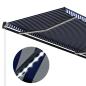 Preview: Markise mit Windsensor & LED 500x300cm Blau und Weiß