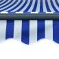 Preview: Markise mit Windsensor & LED 500x300cm Blau und Weiß