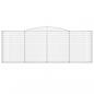 Preview: Gabionen mit Hochbogen 6 Stk. 400x30x140/160cm Verzinktes Eisen
