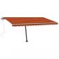 Preview: Standmarkise Manuell Einziehbar 450x300 cm Orange/Braun