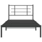 Preview: Bettgestell mit Kopfteil Metall Schwarz 100x200 cm