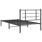 Preview: Bettgestell mit Kopfteil Metall Schwarz 100x200 cm
