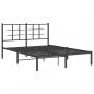 Preview: Bettgestell mit Kopfteil Metall Schwarz 140x190 cm