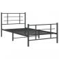 Preview: Bettgestell mit Kopf- und Fußteil Metall Schwarz 107x203 cm