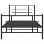 Preview: Bettgestell mit Kopf- und Fußteil Metall Schwarz 107x203 cm