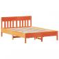 Preview: Massivholzbett ohne Matratze Wachsbraun 150x200 cm Kiefernholz