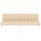 Preview: Schlafsofa 2-Sitzer Creme Stoff