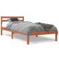 Preview: ARDEBO.de - Massivholzbett ohne Matratze Wachsbraun 100x200 Kiefernholz