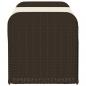 Preview: Sitzbank mit Stauraum & Kissen Braun 115x51x52 cm Poly Rattan