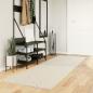 Preview: ARDEBO.de - Teppich Shaggy Hochflor Modern Creme 80x250 cm