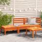 Preview: ARDEBO.de - Gartensofa 3-Sitzer Wachsbraun Massivholz Kiefer
