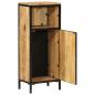 Preview: Badschrank 40x27x90 cm Massivholz Mango und Eisen