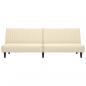 Preview: Schlafsofa 2-Sitzer Creme Samt