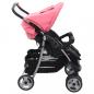 Preview: Zwillingskinderwagen Rosa und Schwarz Stahl