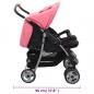 Preview: Zwillingskinderwagen Rosa und Schwarz Stahl