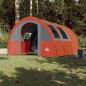 Preview: Tunnelzelt 4 Personen Grau und Orange Wasserdicht