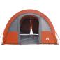 Preview: Tunnelzelt 4 Personen Grau und Orange Wasserdicht