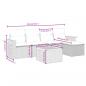 Preview: 6-tlg. Garten-Sofagarnitur mit Kissen Beige Poly Rattan