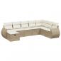 Preview: 8-tlg. Garten-Sofagarnitur mit Kissen Beige Poly Rattan