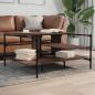 Preview: ARDEBO.de - Couchtisch Braun Eichen-Optik 100x100x48,5 cm Holzwerkstoff