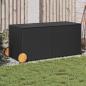 Preview: ARDEBO.de - Gartentruhe mit Rollen Schwarz 283L Poly Rattan