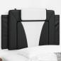 Preview: ARDEBO.de - Kopfteil-Kissen Schwarz und Weiß 80 cm Kunstleder