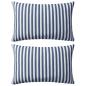 Preview: Gartenkissen 2 Stk. Streifenmuster 60 x 40 cm Marineblau