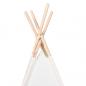 Preview: Kinder Tipi-Zelt mit Tasche Pfirsichhaut Weiß 120x120x150 cm