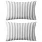 Preview: ARDEBO.de - Gartenkissen 2 Stk. Streifenmuster 60 x 40 cm Grau