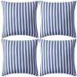 Preview: ARDEBO.de - Gartenkissen 4 Stk. Streifenmuster 45 x 45 cm Marineblau