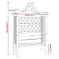 Preview: Garten-Pergola mit Dach und Bank Kiefernholz Imprägniert