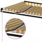 Preview: Markise Manuell Einziehbar mit LED 600x350 cm Gelb & Weiß