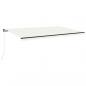 Preview: Markise Manuell Einziehbar mit LED 500x350 cm Creme