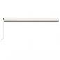 Preview: Markise Manuell Einziehbar mit LED 500x350 cm Creme